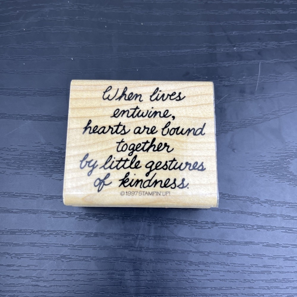 tampin Up When Lives Entwine Hearts Bound Together Wedding Love Rubber Stamp